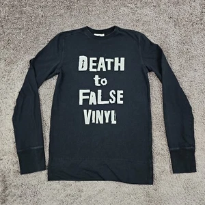 Kidrobot Shirt Mens Medium M Black Death to False Vinyl Long Sleeve 100% Cotton - Picture 1 of 11