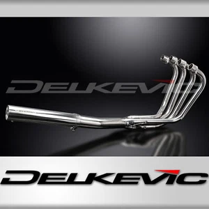 Suzuki GS850L 1982-1984 Complete Delkevic Exhaust 4-1 Stainless Straight Muffler - Picture 1 of 5