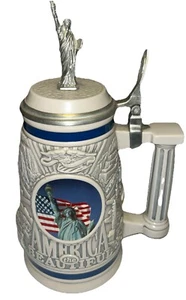 Vintage 2002 Avon America The Beautiful Pewter Beer Stein, Freiheitsstatue 911 - Bild 1 von 11