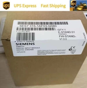 Free Tax 6ES7315-1AF03-0AB0 Siemens Input Module New Spot Goods UPS Expedited - Picture 1 of 6