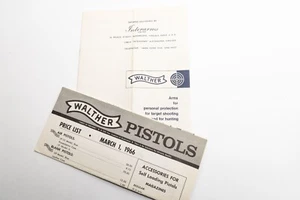 Walther Arms Catalog Price List 1966 - Picture 1 of 5