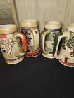 Lot Of 4 Budweiser Stiens 1980 Olympics La (1984), 1988 And Two Others Years Idk