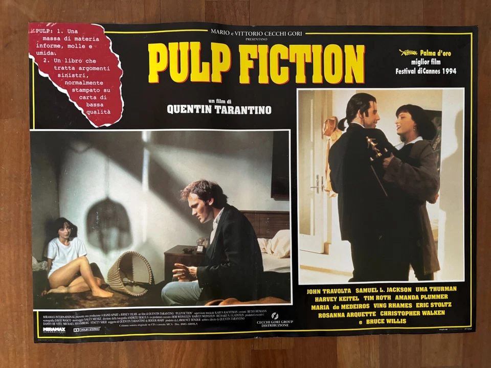 S20,Fotobusta,Poster PULP FICTION QUENTIN TARANTINO THURMAN TRAVOLTA 1 ED.1994 - Bild 1 von 1