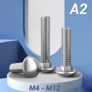 M4 - M12 PERNOS DE CARRO ACERO INOXIDABLE A2 / COPA TORNILLOS CUADRADOS DIN 603 - Imagen 1 de 74