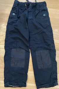 Gymboree~Boys 5~Jersey Lined Khaki Pants~Black~Elastic Drawstring Waist~Cotton - Picture 1 of 6