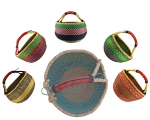 Der Echte Afrika Bolgakorb Einkaufskorb Marktkorb Leder Produktnr.A6 - Bild 1 von 7