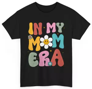 In My Mom Era T-Shirt Cute Retro Groovy Flower Graphic Tee Mother's Day Gift - Picture 1 of 6