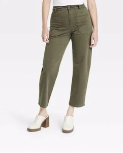 🔥Pantalones de pierna de barril de tiro alto para mujer - Universal Thread Green 17 (h)🔥 - Imagen 1 de 5