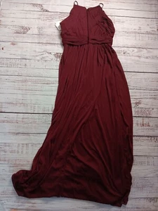 David's Bridal Dress Women’s 8 Red Wine Sleeveless Bridesmaids MMERLOT Class NWT - Picture 1 of 12