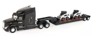ERTL, PETERBILT 579 6x4 with 2-axle low bed and two BOBCAT S450 wheel loaders... - Picture 1 of 4