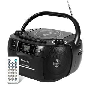 TR621 Reproductor de CD Boombox, Reproductor de Cinta de Cassette, Radio de Grabación AM FM Portátil Hogar - Imagen 1 de 15