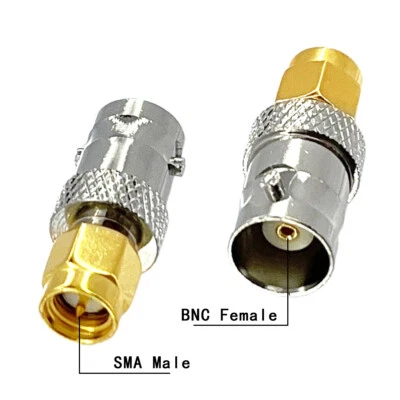 SMA Male plug to BNC Female jack Coax Cable RF Adapter connector straight NEW - Image 1 of 4