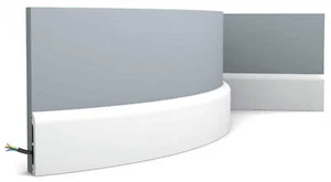 Orac Decor SX183F Cornice Battiscopa Muro Poliuretano Flex Bianco 200x7,5x1,3 cm - Picture 1 of 4
