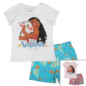 Disney Vaiana 2, 2-Teiler, blau/weiß u. lachsf./himbeere, Gr.92-128, Sommer, Neu - Bild 1 von 7