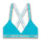 Visibility Iconic Logoband Triangle Bralette, Water Green