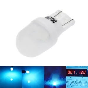 2x Ice Blue T10 2SMD Ceramic Car LED Wedge Light Plate License 194 2825 W5W Bulb - Picture 1 of 7
