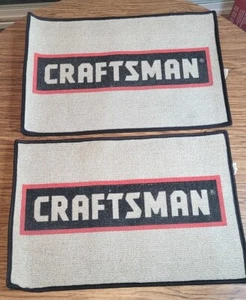 TWO VINTAGE CRAFTSMAN CARPETED FLOOR DOOR MATS 26 X 1/2" X 18” - Picture 1 of 5