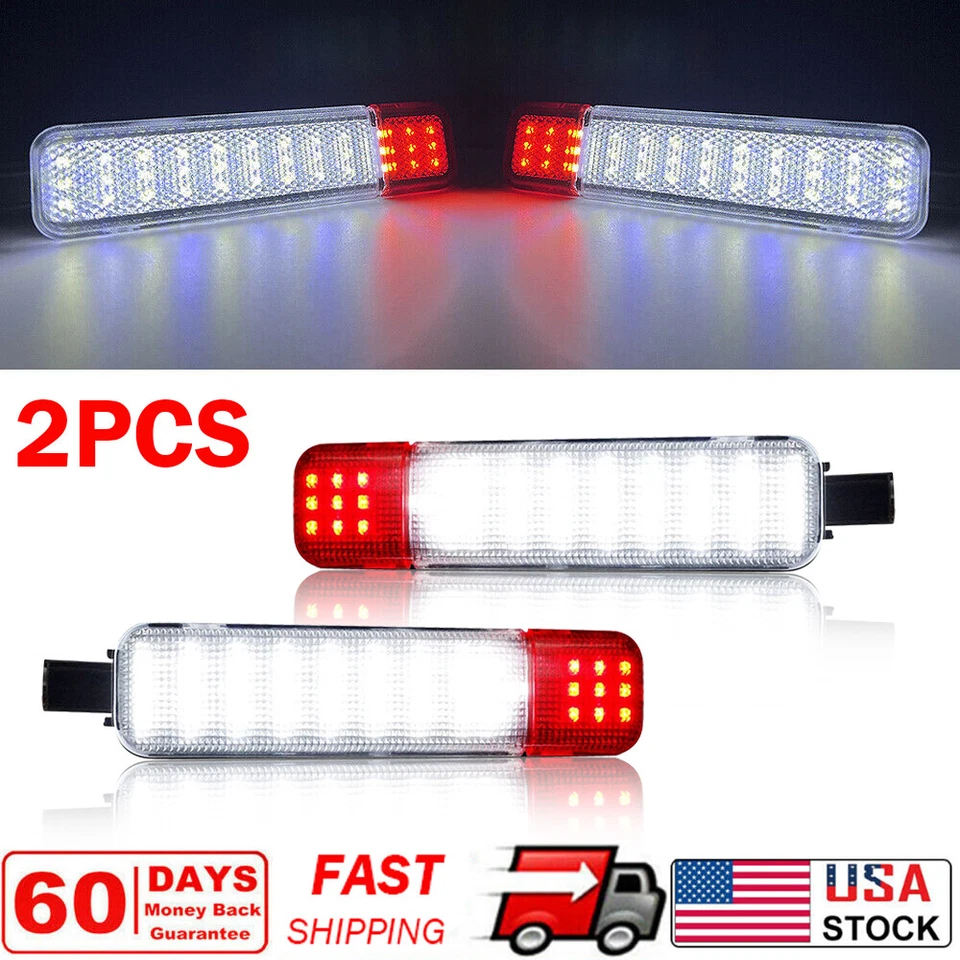 Par de luces LED de cortesía para puerta Chevy Silverado Suburban Tahoe GMC Sierra Yukon Foto 1 de 4