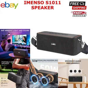 Wireless IMENSO S1011 Powerful Stereo Bass Speaker 50W BT RGB Lights Waterproof - Picture 1 of 9