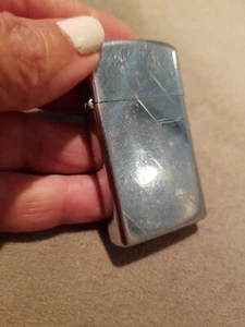 1974 ZIPPO SLIMLINE FEUERZEUG ETCHED W CARTOUCHE - Bild 1 von 6