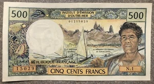 New Caledonia (Noumea) 500 Francs Note - Picture 1 of 2