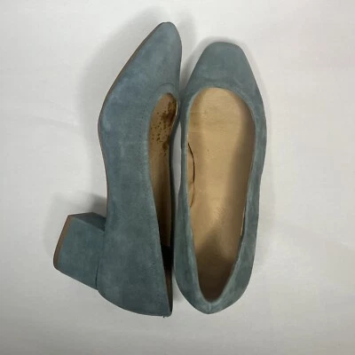 Madewell The Raquel полуночная ель синий зеленый замшевый каблук насос синий зеленый размер 7 - Изображение 1 из 4