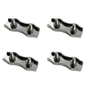 Stainless Steel Duplex 2-Post Cable Wire Clamp,Wire Rope Cable Clamp 1/8" 4 Pcs - Picture 1 of 9