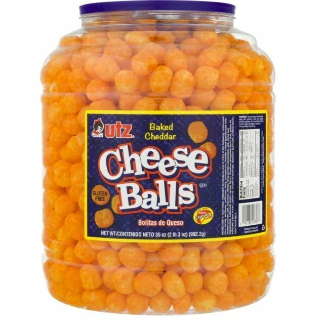 Utz Cheese Balls 35 Oz Tub