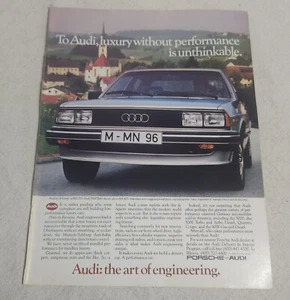 1982 Audi 5000 Turbo silver car photo print ad-Vintage Man Cave Garage Decor - Picture 1 of 2