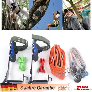 Baumklettern Ausrüstung Set Halteseil Steigeisen Spikes Kletter Werkzeug 100 kg - Bild 1 von 12