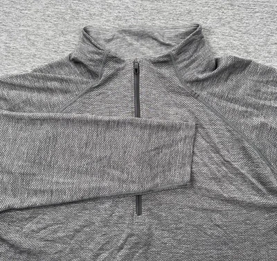 Pullover Lululemon Para Hombres XXL Gris 1/4 Cremallera Metal Ventilación Tecnología Rendimiento Activo Foto 1 de 4