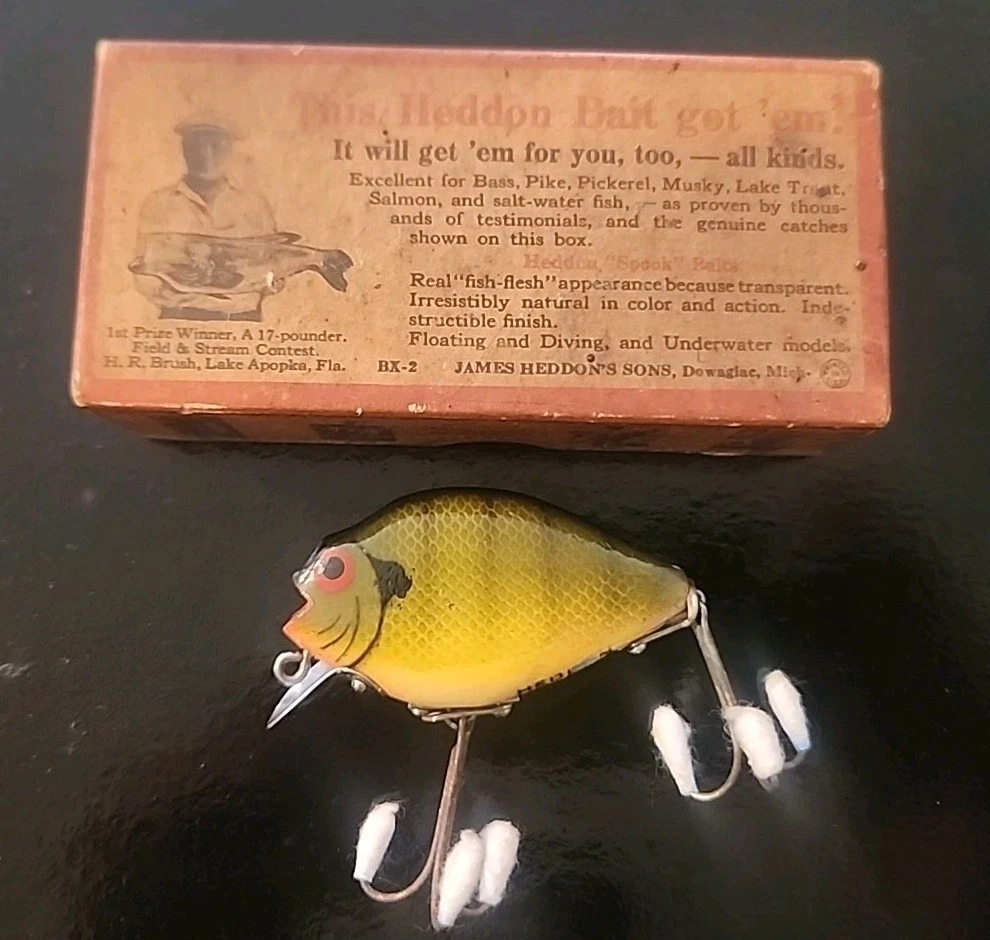 1903/1904年頃 OLD heddon #100 High Forehead 2BW/Brass parts 中古 極希少品 Heddon\u0027s Model 100 Antique Fishing Lures