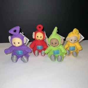 SET OF 4 Playskool Teletubbies Mini 6” Plush PBS Kids Bean Bag Toys Vintage 1998 - Picture 1 of 4