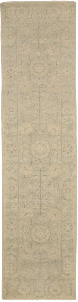 Muted Floral Transitional Oriental Runner Rug Hallway Decor Carpet 2'5X9'8 ft - Image 1 of 4