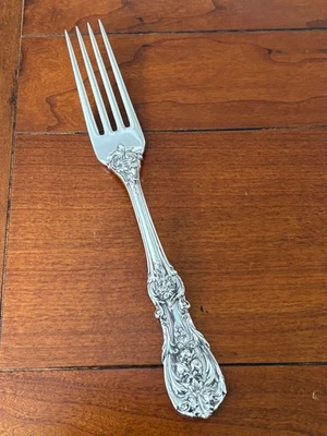 RARE TRUE DINNER FORK 1st EDITION PATENT REED & BARTON FRANCIS I STERLING SILVER - Image 1 of 4