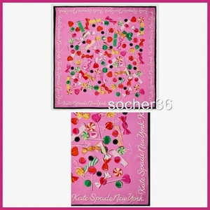 KATE SPADE CANDY SHOP SILK SQUARE SCARF 34" x 34" KS1004633 NWT $89 - Picture 1 of 4