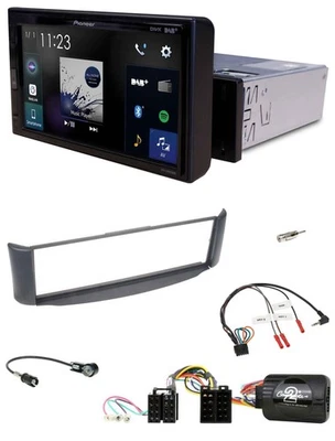 Pioneer DAB Lenkrad Bluetooth USB Autoradio für Smart ForTwo 2004-07 grau - Bild 1 von 4