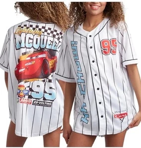 New Disney Pixar Cars Lightning McQueen 95 Baseball Jersey Size Large - Picture 1 of 9