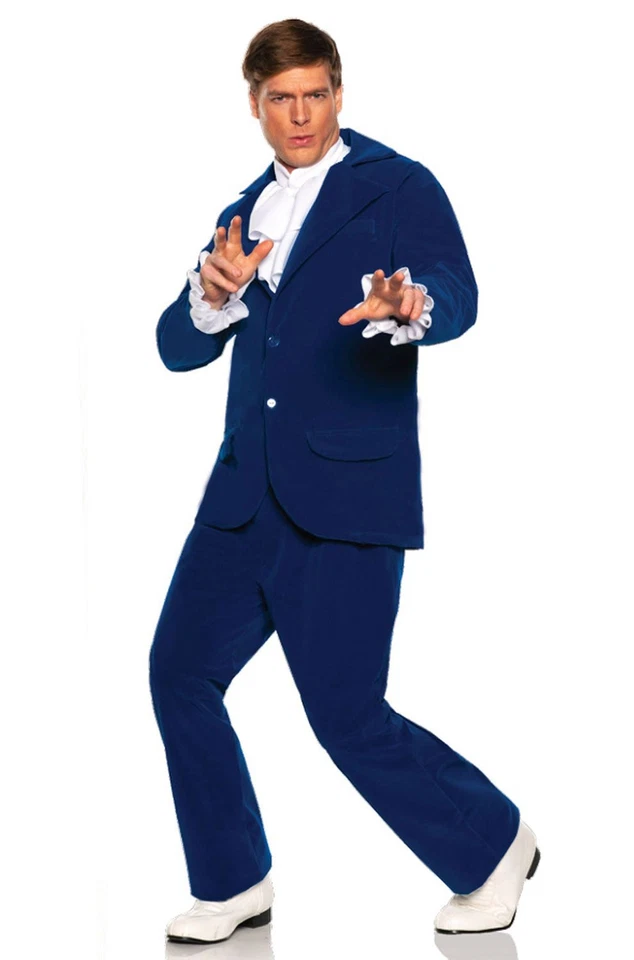 Groovy Sixties Austin Powers Inspired Adult Costume (Blue) - Image 1 of 1