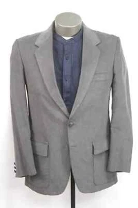 mens gray VINTAGE CORDUROY blazer jacket cord sport suit coat farah 40 R - Picture 1 of 9