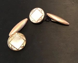 Antique Pearl & Gold Design Women's Blouse or Men's Shirt Cufflinks. - Picture 1 of 3