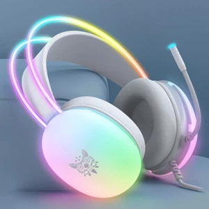 Gaming Headset Wired Headphones with Mic with LED Lights for PS4/PC/Laptop - Afbeelding 1 van 18