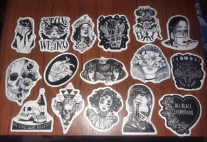 Posten 1 ** 16 Stck. Dämonische Goth Aufkleber - Scrapbooking Journaling - Laptop, Tablet usw. - Bild 1 von 1