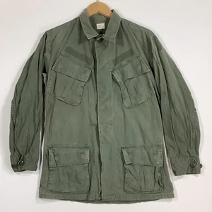 Vintage Vietnam Era U.S. Military Army OG-107 Slant Pocket Rip-Stop Coat Size S - Picture 1 of 13