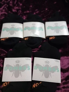 Bombas Ankle Socks Lot of 6 Pair Toddler XS Black - Picture 1 of 1