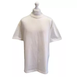 Vintage Rare Tag T-Shirt Blank Fruit Of The Loom 80s Single Stitch Cream XL - Picture 1 of 5