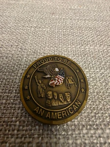 PROUD TO BE AN AMERICAN UNITED WE STAND Challenge Coin - Picture 1 of 2
