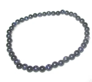  Armband ~~ Armschmuck ~~ Blaufluss ~~ kleine Kugeln ~~ 4 mm - Bild 1 von 5