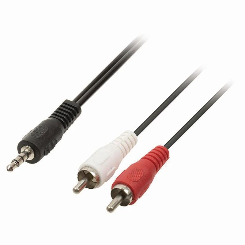 NEDIS Câble audio stéréo | 3,5 mm mâle - 2x rca mâles | 1,0 m | noir