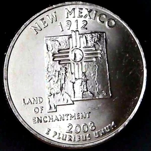 2008-P 25C State Quarter New Mexico BU CN CLAD 22ow0917 - Picture 1 of 2